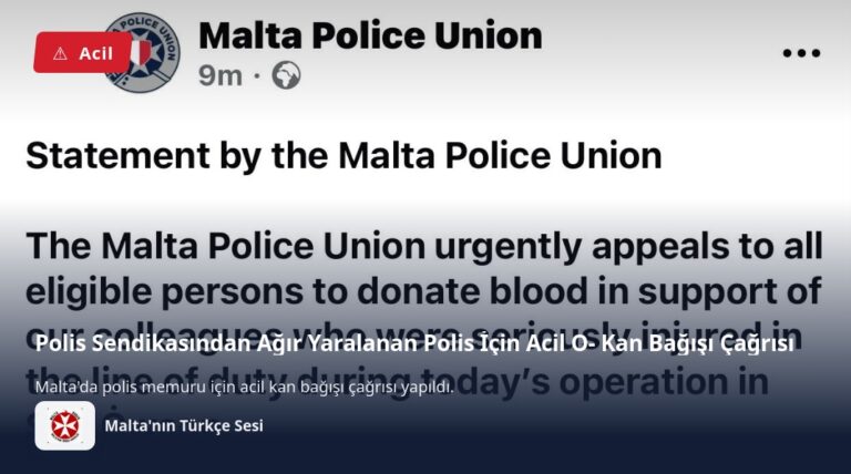 Polis Sendikasından Ağır Yaralanan Polis İçin Acil O- Kan Bağışı Çağrısı