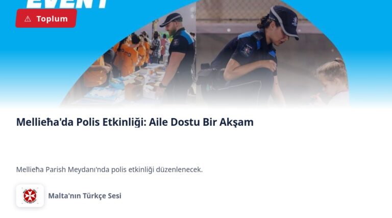 Mellieħa’da Polis Etkinliği: Aile Dostu Bir Akşam
