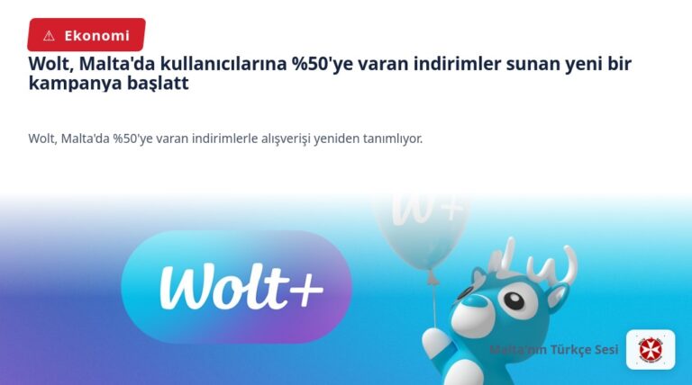 Wolt, Malta’da kullanıcılarına %50’ye varan indirimler sunan yeni bir kampanya başlatt