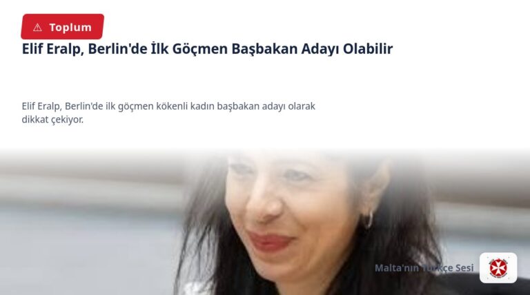 Elif Eralp, Berlin’de İlk Göçmen Başbakan Adayı Olabilir