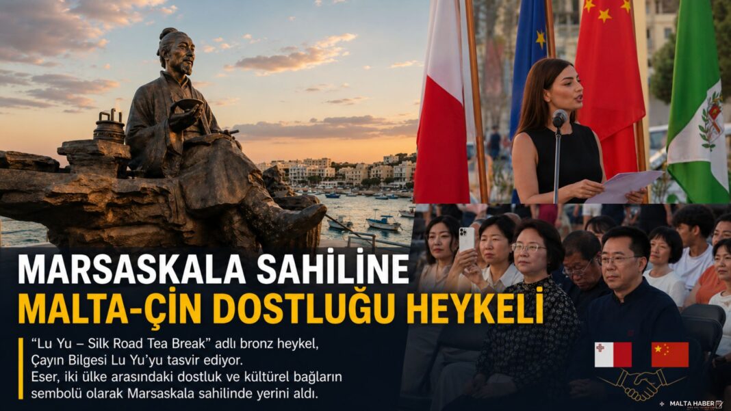 Marsaskala sahiline Malta-Çin dostluğu heykeli