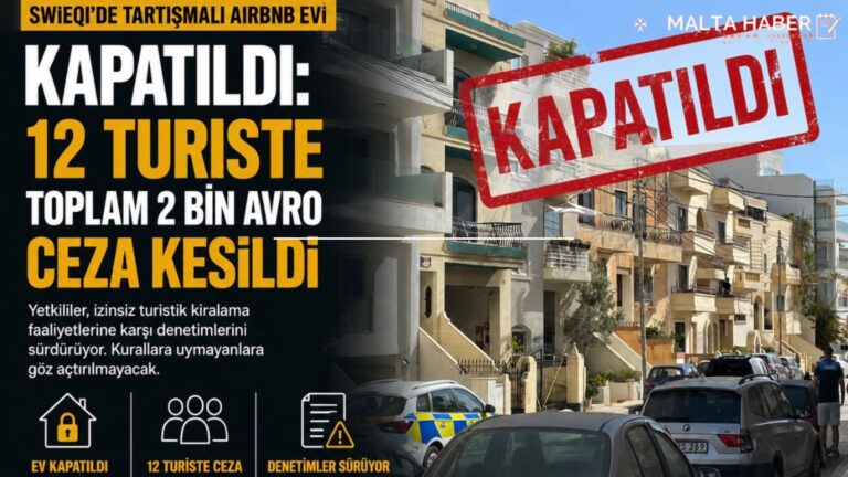 Swieqi’de Tartışmalı AirBNB Evi Kapatıldı: 12 Turiste Toplam 2 bin Avro Ceza Kesildi