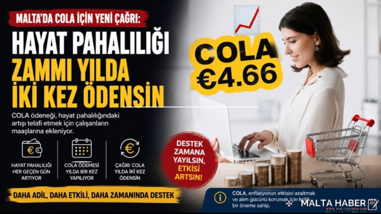 Malta’da COLA İçin Yeni Çağrı: Hayat Pahalılığı Zammı Yılda İki Kez Ödensin