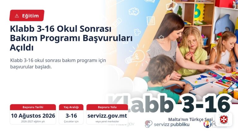 Klabb 3-16 Okul Sonrası Bakım Programı Başvuruları Açıldı