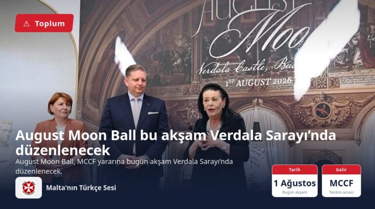August Moon Ball bu akşam Verdala Sarayı’nda düzenlenecek
