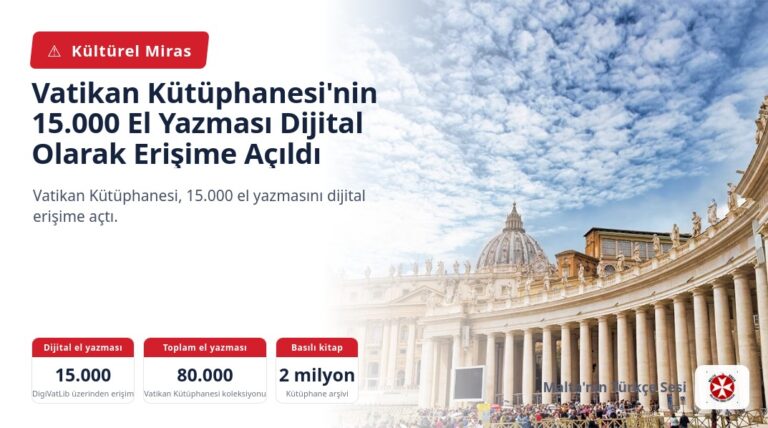 Vatikan Kütüphanesi’nin 15.000 El Yazması Dijital Olarak Erişime Açıldı