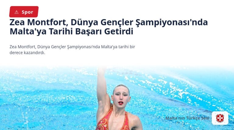 Zea Montfort, Dünya Gençler Şampiyonası’nda Malta’ya Tarihi Başarı Getirdi