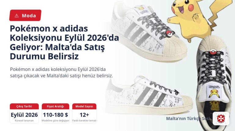 Pokémon x adidas Koleksiyonu Eylül 2026’da Geliyor: Malta’da Satış Durumu Belirsiz