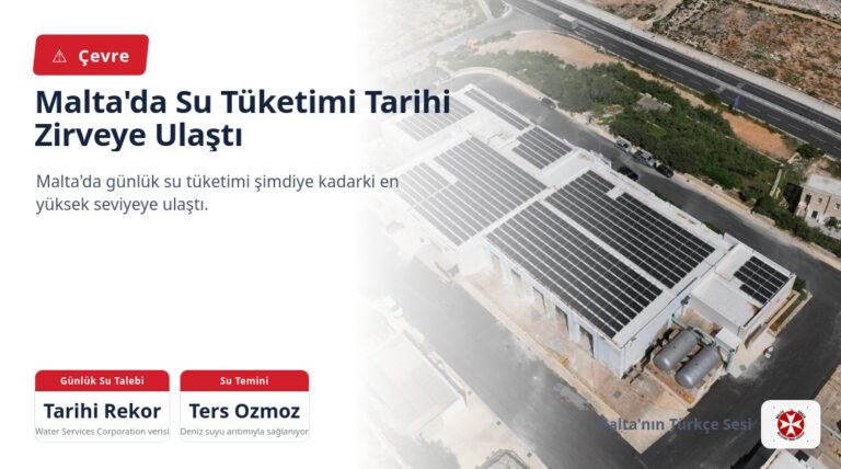 Malta’da Su Tüketimi Tarihi Zirveye Ulaştı