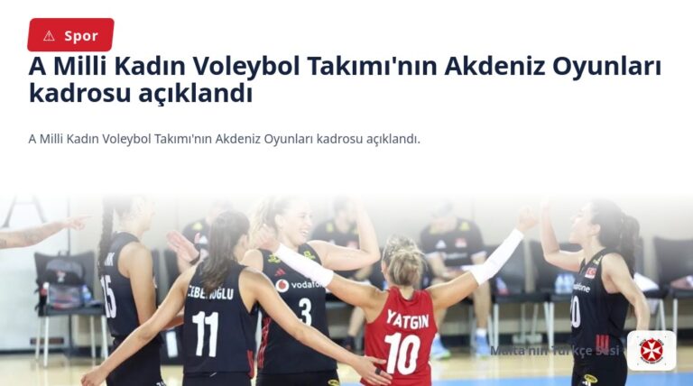 A Milli Kadın Voleybol Takımı’nın Akdeniz Oyunları kadrosu açıklandı