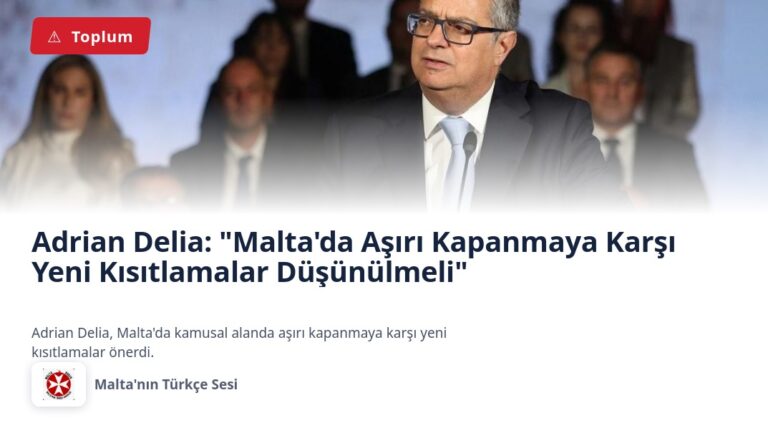 Eski Muhalefet Lideri, Vekil Adrian Delia’dan Burka Yasağı Çağrsı