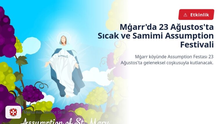 Mġarr’da 23 Ağustos’ta Sıcak ve Samimi Assumption Festivali