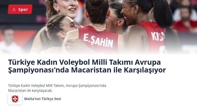Türkiye Kadın Voleybol Milli Takımı Avrupa Şampiyonası’nda Macaristan ile Karşılaşıyor
