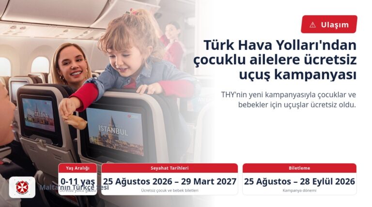Türk Hava Yolları’ndan çocuklu ailelere ücretsiz uçuş kampanyası