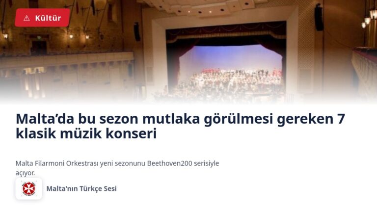 Malta’da bu sezon mutlaka görülmesi gereken 7 klasik müzik konseri
