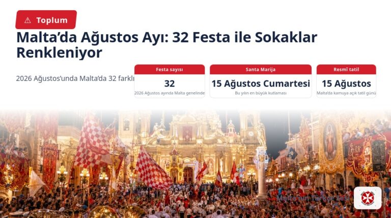 Malta’da Ağustos Ayı: 32 Festa ile Sokaklar Renkleniyor