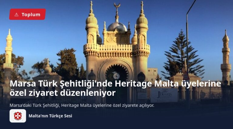 Marsa Türk Şehitliği’nde Heritage Malta üyelerine özel ziyaret düzenleniyor