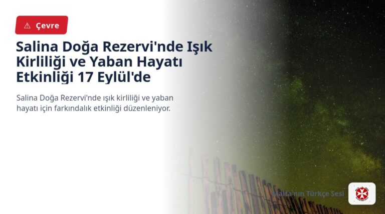 Salina Doğa Rezervi’nde Işık Kirliliği ve Yaban Hayatı Etkinliği 17 Eylül’de