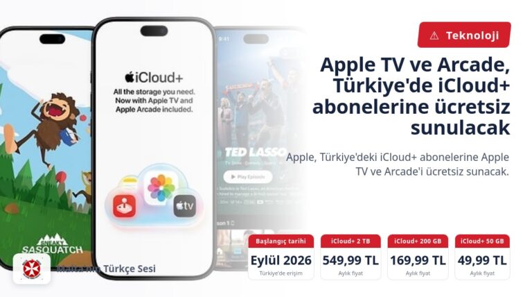 Apple TV ve Arcade, Türkiye’de iCloud+ abonelerine ücretsiz sunulacak