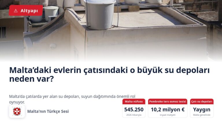 Malta’daki evlerin çatısındaki o büyük su depoları neden var?
