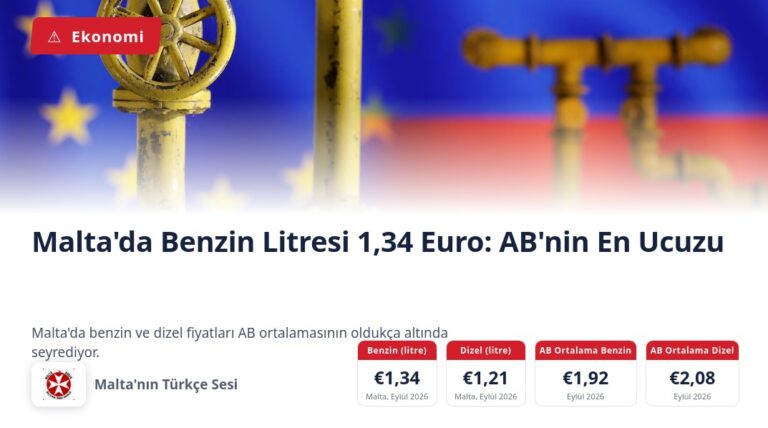 Malta’da Benzin Litresi 1,34 Euro: AB’nin En Ucuzu