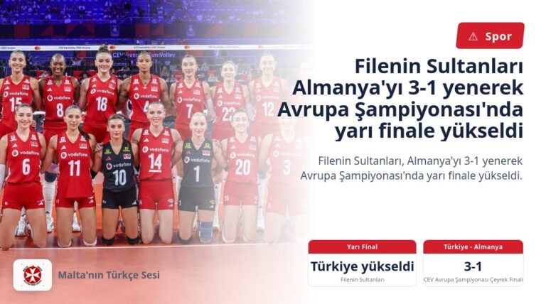 Filenin Sultanları Almanya’yı 3-1 yenerek Avrupa Şampiyonası’nda yarı finale yükseldi