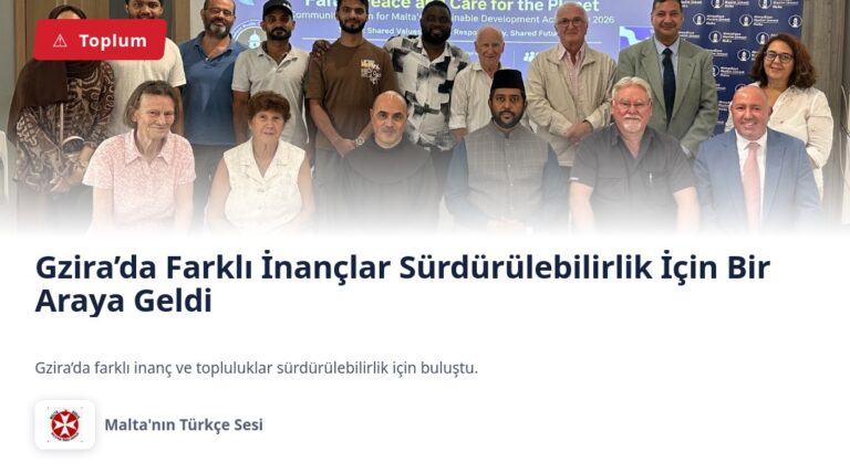 Gzira’da Farklı İnançlar Sürdürülebilirlik İçin Bir Araya Geldi
