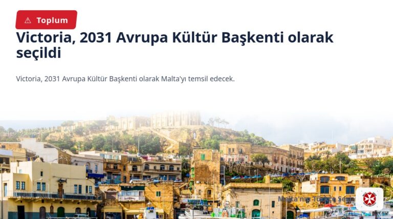 Victoria, 2031 Avrupa Kültür Başkenti olarak seçildi