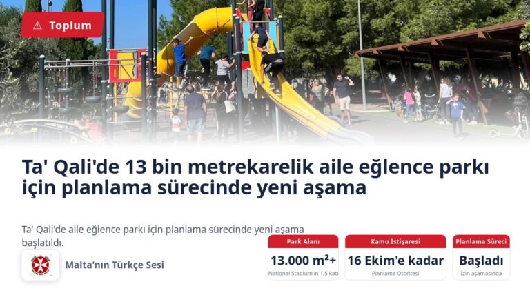 Ta’ Qali’de 13 bin metrekarelik aile eğlence parkı için planlama sürecinde yeni aşama