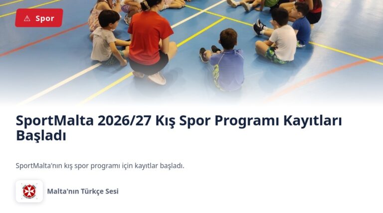 SportMalta 2026/27 Kış Spor Programı Kayıtları Başladı