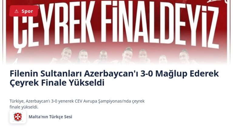 Filenin Sultanları Azerbaycan’ı 3-0 Mağlup Ederek Çeyrek Finale Yükseldi