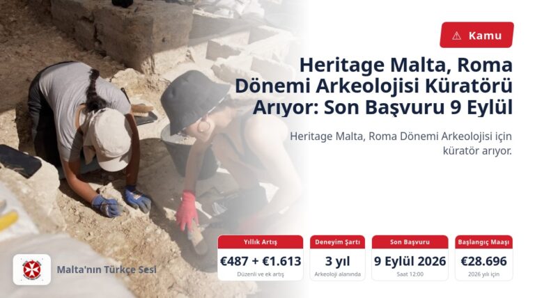 Heritage Malta, Roma Dönemi Arkeolojisi Küratörü Arıyor: Son Başvuru 9 Eylül