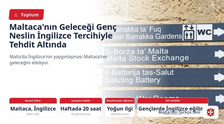 Maltaca’nın Geleceği Genç Neslin İngilizce Tercihiyle Tehdit Altında