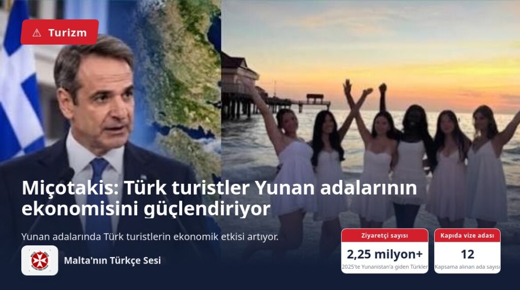 Miçotakis: Türk turistler Yunan adalarının ekonomisini güçlendiriyor