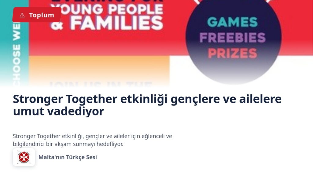 Stronger Together etkinliği gençlere ve ailelere umut vadediyor