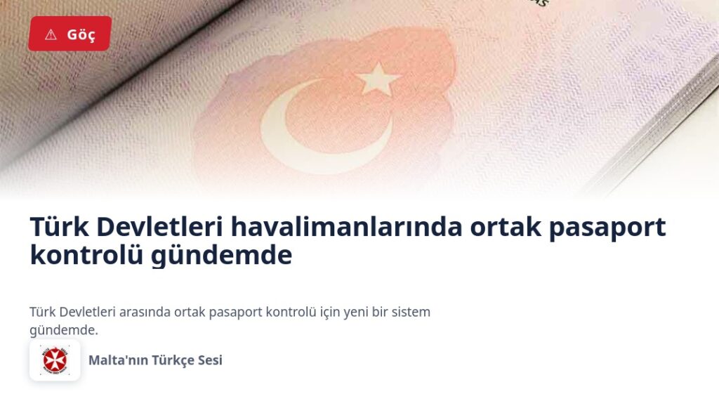 Türk Devletleri havalimanlarında ortak pasaport kontrolü gündemde