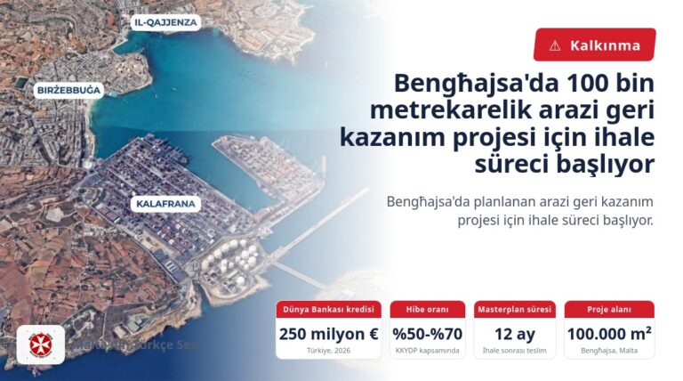 Bengħajsa’da 100 bin metrekarelik arazi geri kazanım projesi için ihale süreci başlıyor