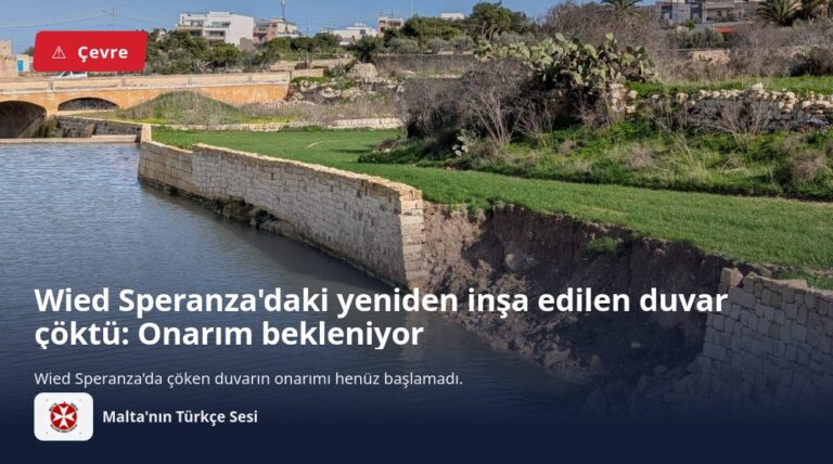 Wied Speranza’daki yeniden inşa edilen duvar çöktü: Onarım bekleniyor