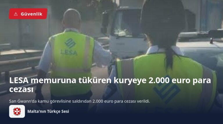 LESA memuruna tüküren kuryeye 2.000 euro para cezası