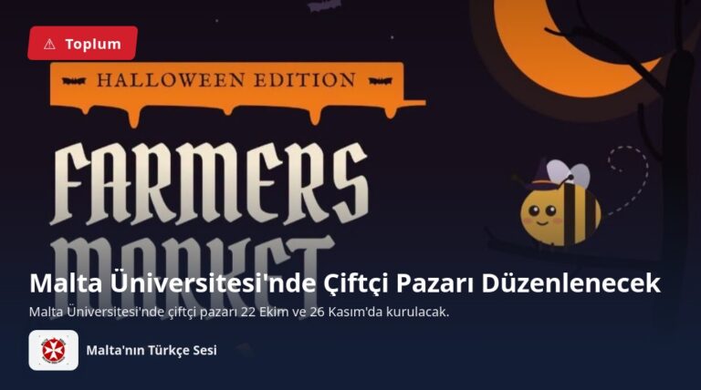 Malta Üniversitesi’nde Çiftçi Pazarı Düzenlenecek