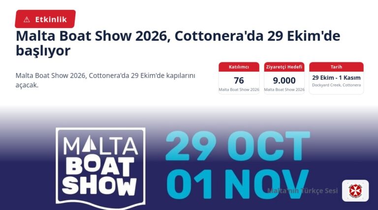 Malta Boat Show 2026, Cottonera’da 29 Ekim’de başlıyor