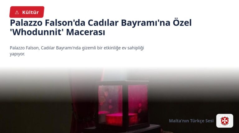 Palazzo Falson’da Cadılar Bayramı’na Özel ‘Whodunnit’ Macerası