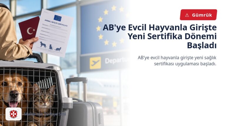 AB’ye Evcil Hayvanla Girişte Yeni Sertifika Dönemi Başladı
