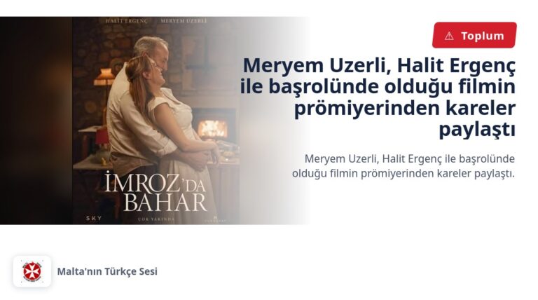 Meryem Uzerli, Halit Ergenç ile başrolünde olduğu filmin prömiyerinden kareler paylaştı