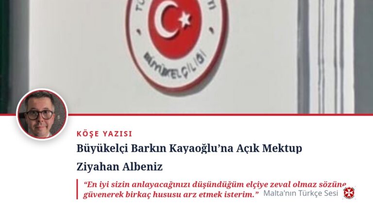 Büyükelçi Barkın Kayaoğlu’na Açık Mektup