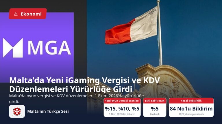 Malta’da Yeni iGaming Vergisi ve KDV Düzenlemeleri Yürürlüğe Girdi
