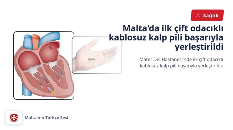 Malta’da ilk çift odacıklı kablosuz kalp pili başarıyla yerleştirildi