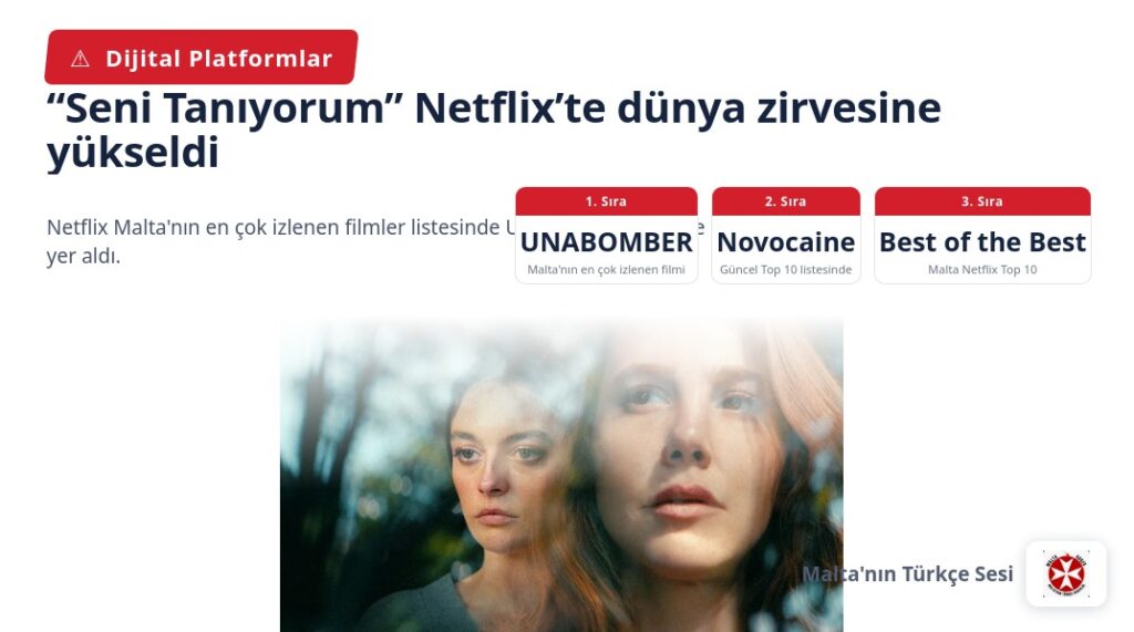 “Seni Tanıyorum” Netflix’te dünya zirvesine yükseldi