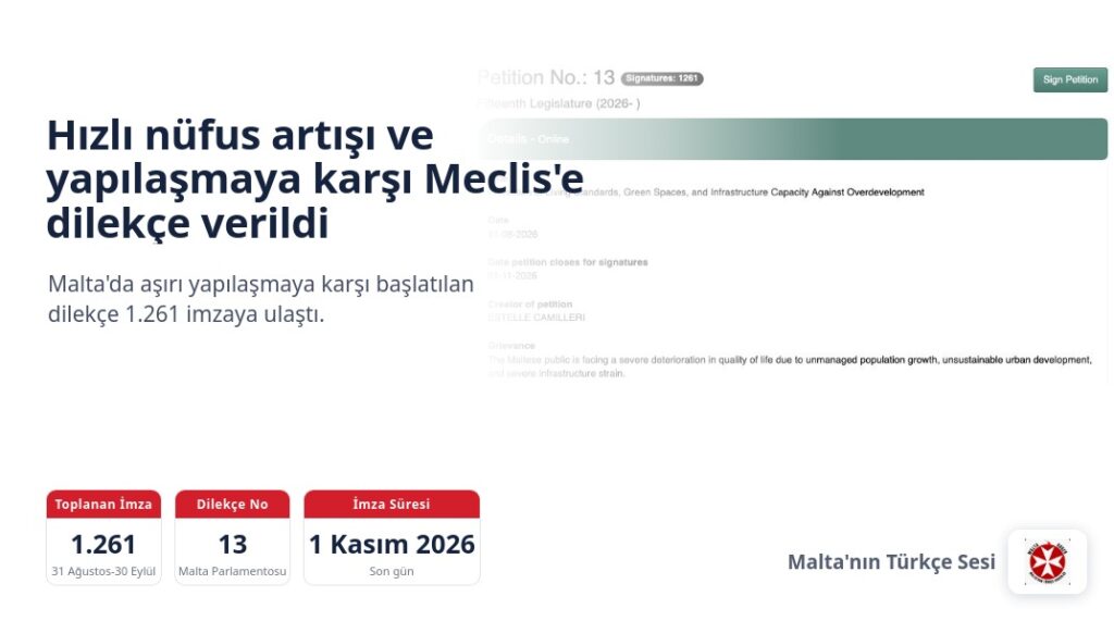 Hızlı nüfus artışı ve yapılaşmaya karşı Meclis’e dilekçe verildi