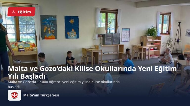 Malta ve Gozo’daki Kilise Okullarında Yeni Eğitim Yılı Başladı